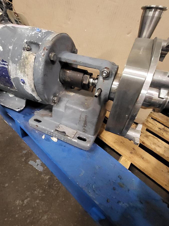 Used Baldor 7.5 HP motor 213TC frame Model CWDM371OT RPM 1770 & Sanitary Pump FP732007973