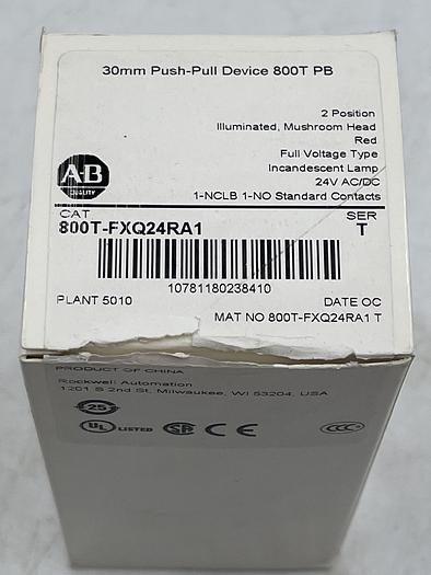 Used Allen-Bradley 800T-FXQ24RA1 Ser T