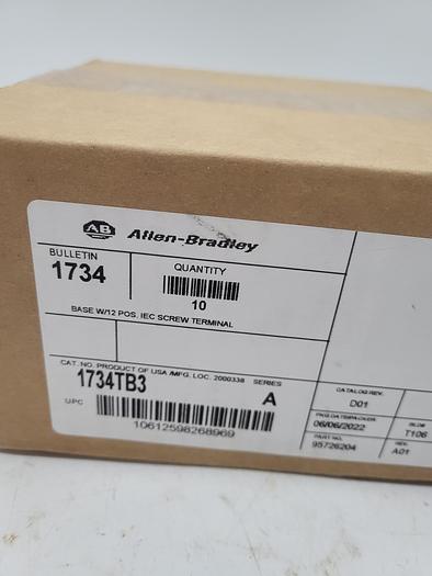 Authentic Allen-Bradley Base W/IEC Terminal 1734TB Ser.A