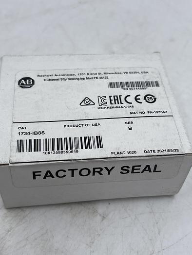 2021 Allen-Bradley 1734-IB8S Ser B Made In the USA