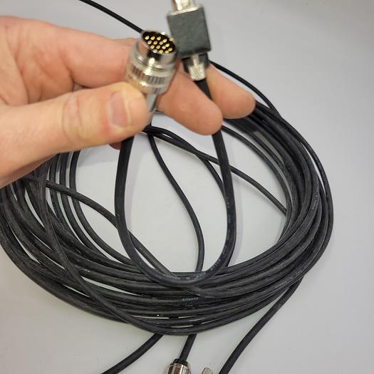 Used AWM 50' long STYLE 2919 E301195 30V VW-1 female end / male end both 15 prong AND patch cord convert female to male 15 prong