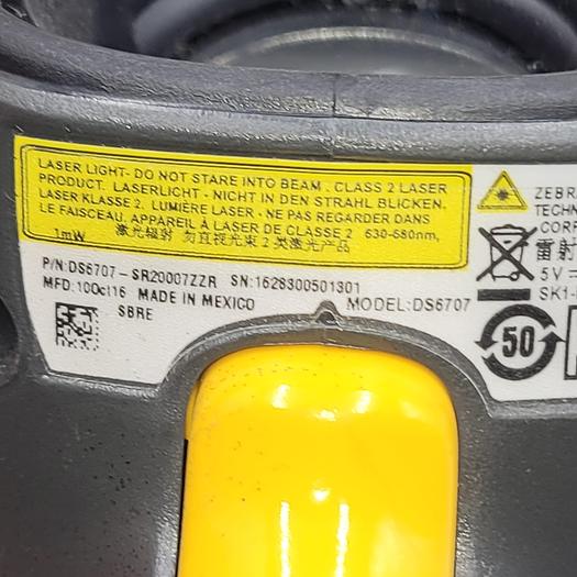 Used ZEBRA BAR CODE SCANNER MODEL: DS6707