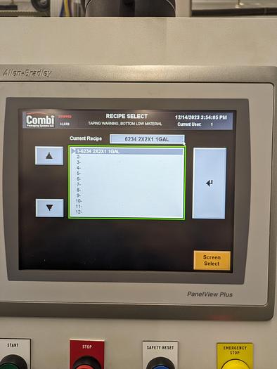 Used Combi Alphapack Case Packer and sealer (Never used) New 2019