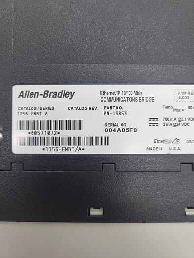 Used Allen-Bradley Ethernet IP 1756-ENBT Ser.A