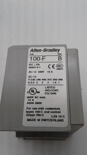 Used Allen-Bradley Auxiliary Contact Block 100-F