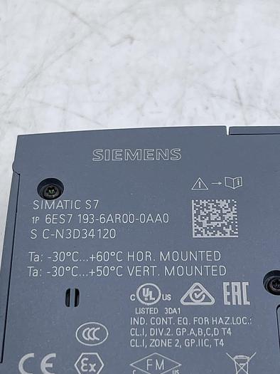 Used Siemens 6ES7 193-6AR00-0AA0
