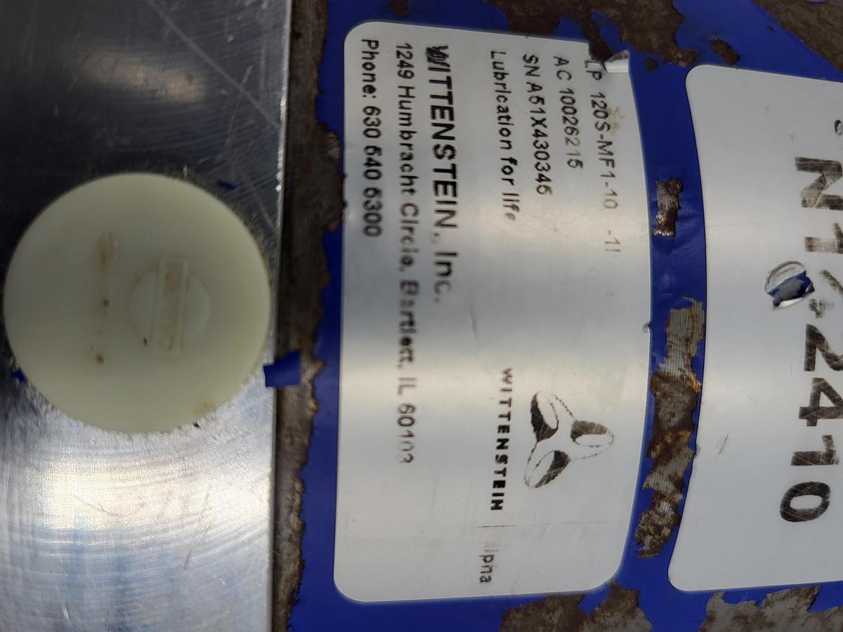 Used Allen Bradley Kinetix servo motor MPL-B430-MK72AA & Wittenstein LP120s-mf1-10 AC 10026215 & rotating plate 4" x 7"