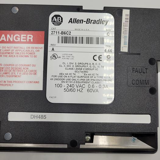 Used ALLEN BRADLEY PANELVIEW 600 2711-B6C2 SER C REV A