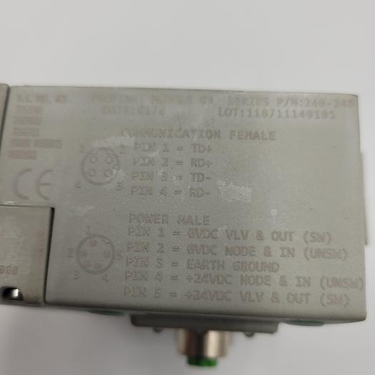 Used NUMATICS Communications Module: G3 Series, 240-240, Male Plug