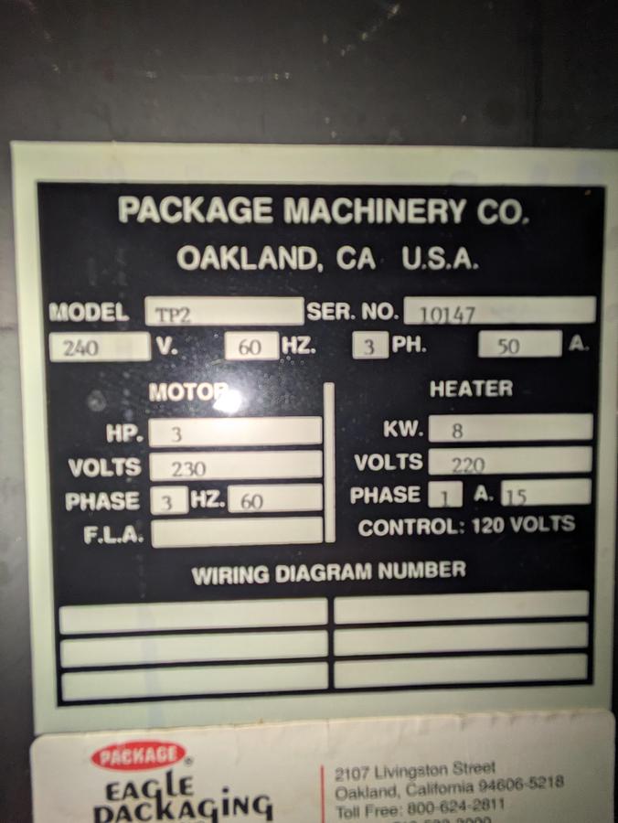 Used Package/Eagle transpack II with 2 head weigher