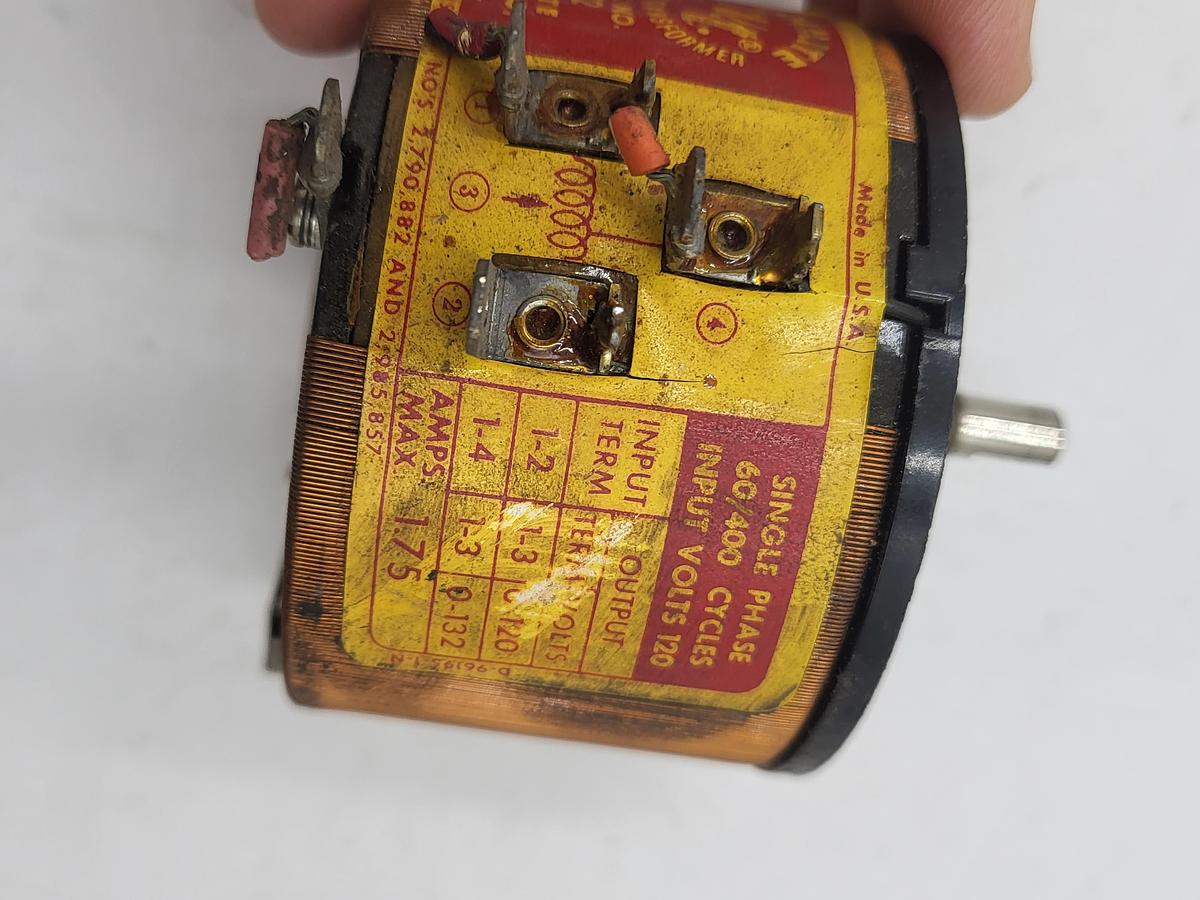 Used Ohmite VT2N Variable Transformer 120V input, 0 - 120V Output 1.8 Amp