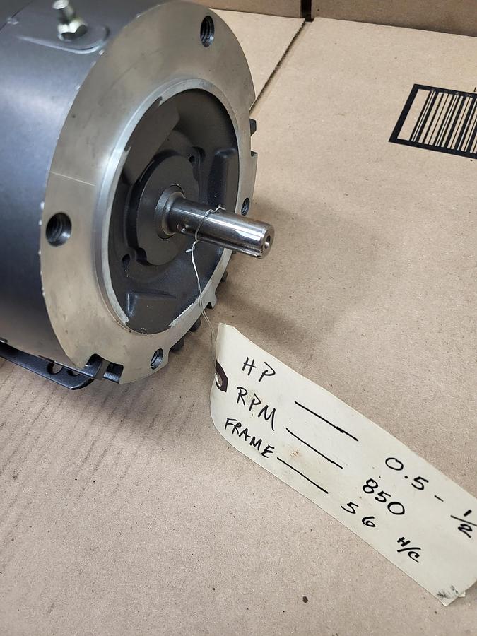 Baldor .5 HP motor 35H876N043G1 NO box 56H 208-230 / 460 V - 3 PH - 850 RPM