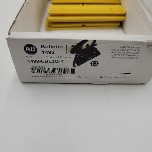 ALLEN BRADLEY 1492-EBL3Q-Y END BARRIER - 1 partial box (16)