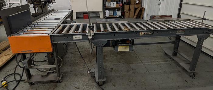 Used roller conveyor, 90 degree transition, pack station