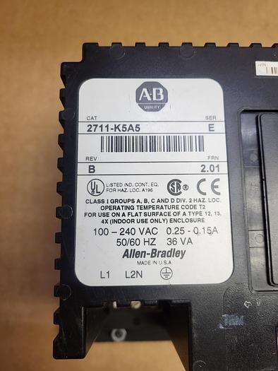 Used Allen-Bradley Panelveiw 550 2711-K5A5 Ser.E