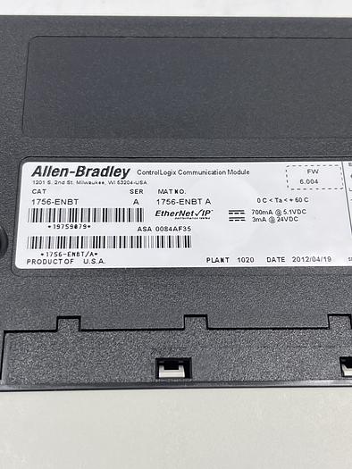 Used Allen-Bradley 1756-ENBT SER A 