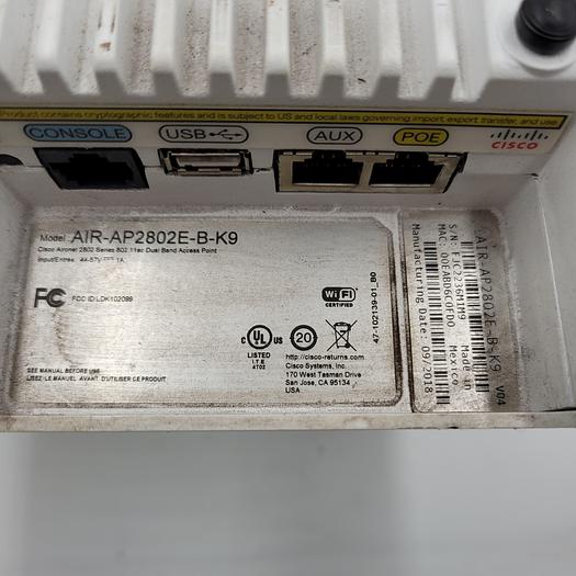 Used CISCO AIR-AP2802E-B-K9