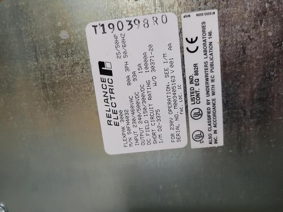 Used Reliance Electric Flexpak 3000 50FN4032