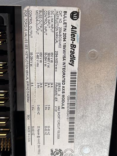 Used Allen-Bradley 2094-BC02-M02 Ser A
