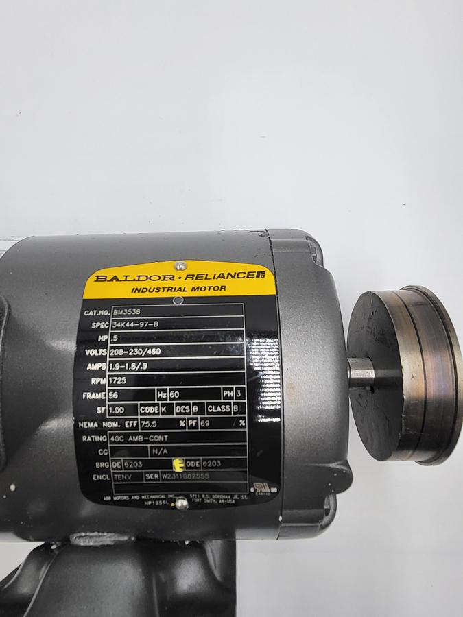 Used Baldor 1/2 HP 56 frame BW3538 & 104816101BP STEARNS 3FT-LB NEMA2 BRAKE