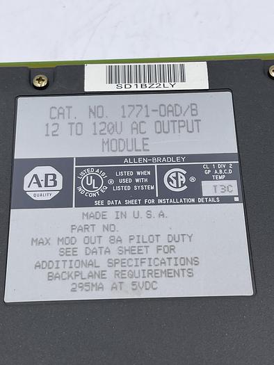 Used ALLEN-BRADLEY 1771-OAD/B