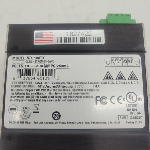 Used Red Lion Controls 108TX