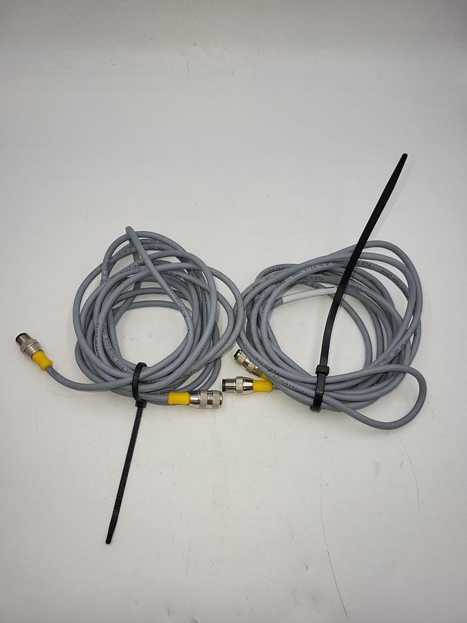 Used Turck Actuator / Sensor Cable Cable U2173-5 M12, Female, Straight, 4-pin M12, Male, Straight, 4-pin