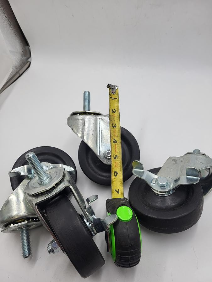 Plastiglide LOCKING steel castors w/ 1/2" stud **NEW**