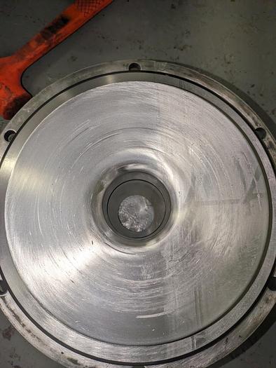 Used tri-clover pump model CL2284MDG mobile on wheels 20 hp motor