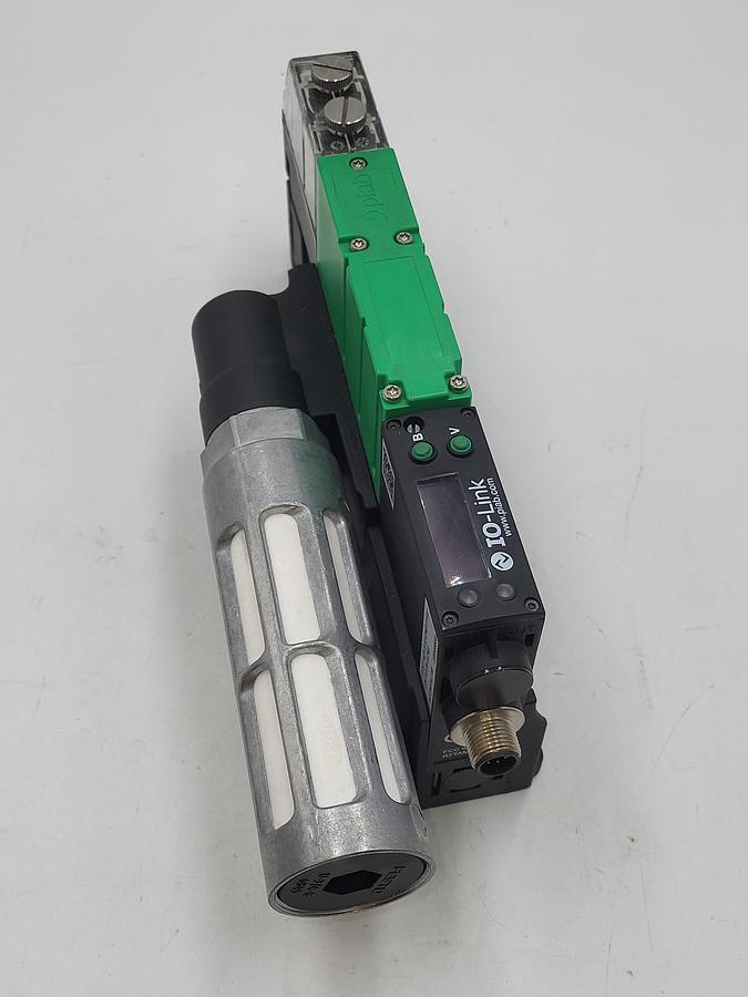 Used Piab piCOMPACT23 SMART IO-link / One PCS.F.421.S.kfzab.f1p2.2x2p2en.ccab & One silencer 3216002