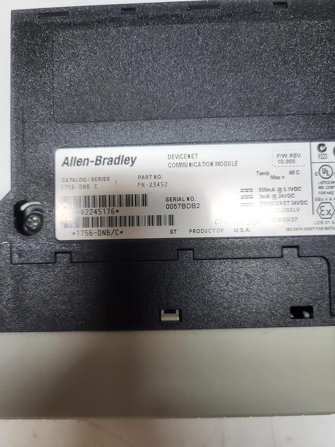 Used Allen-Bradley Devicenet Communication Module 1756-DNB Ser.C