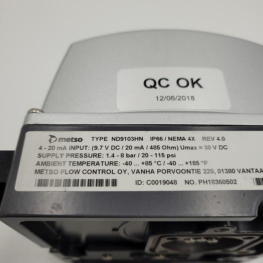 Metso ND9103HN Electro-Pneumatic Valve Positioner 30V-DC