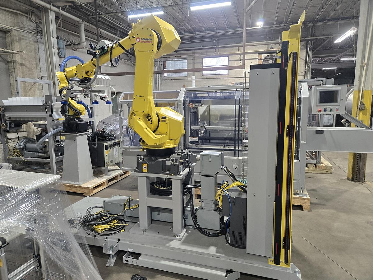 Used 2023 Pearson Complete case pack and palletizing line 2023 Never ran production ( like New)