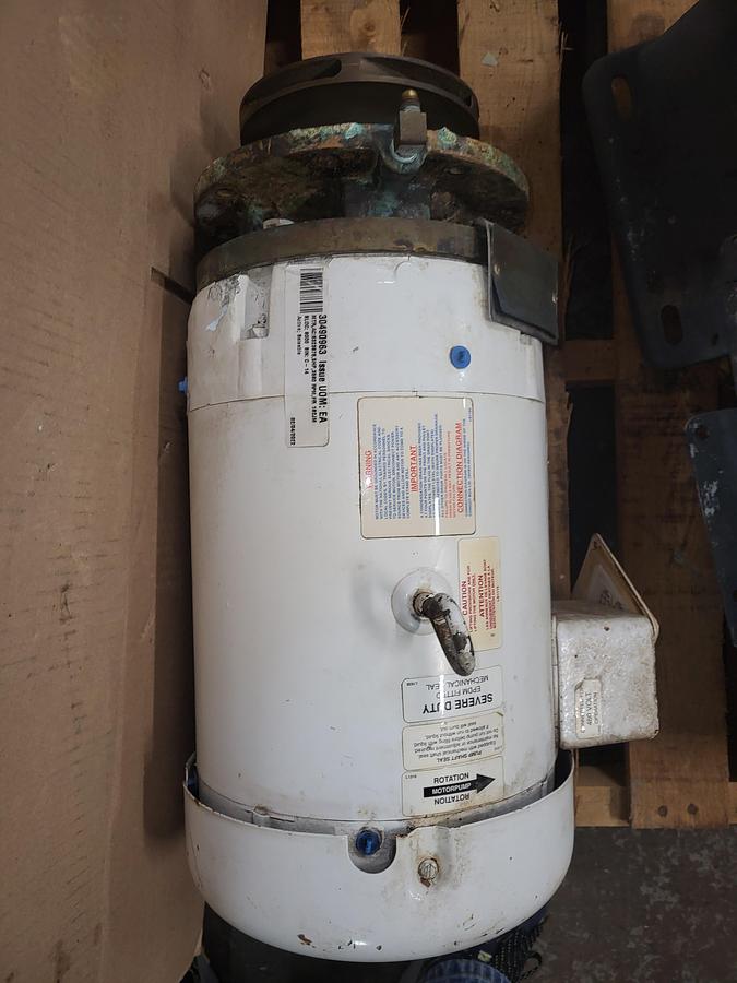 Used Baldor 10HP ID# JMWDM3711T / 208-230 /480 V Frame: 215JM / 3450 rpm & some pump parts
