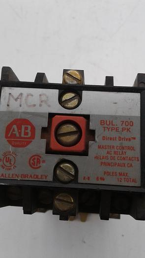 Used Allen-Bradley AC Relay 700-PK400A1