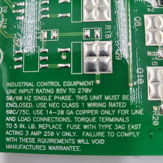 Used INDUSTRIAL CONTROL EQUIPMENT DCT606 CONTROL BOARD - IP26856E17X / FVN 1.0.02 0388 / 52HN