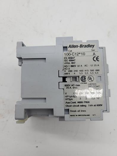 Used Allen-Bradley 100-C12*10 Ser.A 110V-50HZ