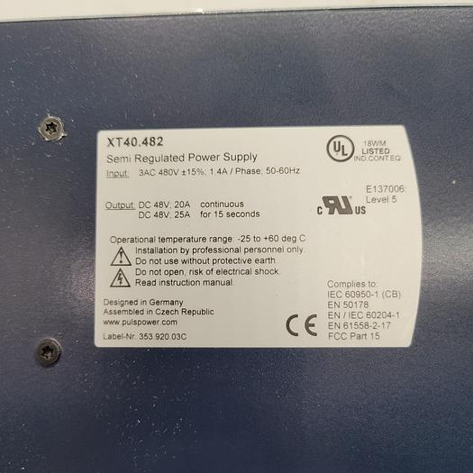 PULS Dimension XT40 Power Supply XT40.482