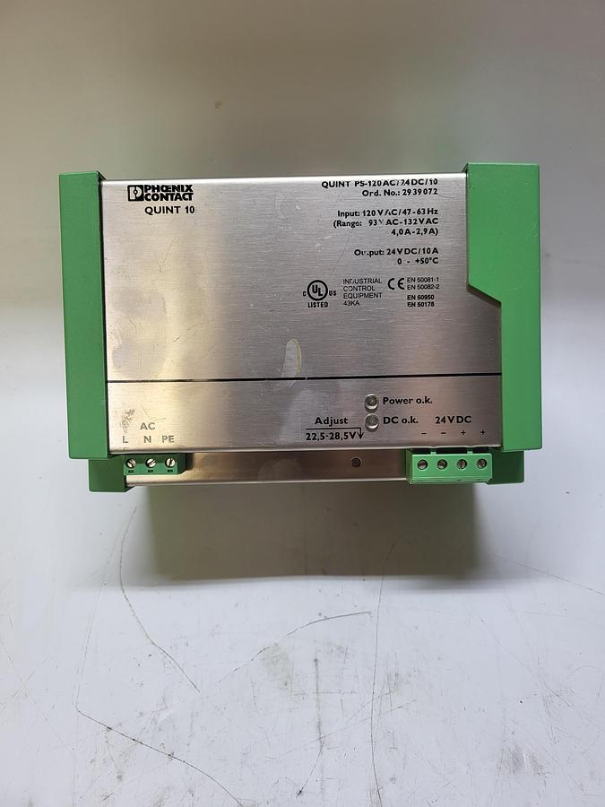 Used Phoenix Contact Quint PS-120 AC/24DC/10 29 39 072