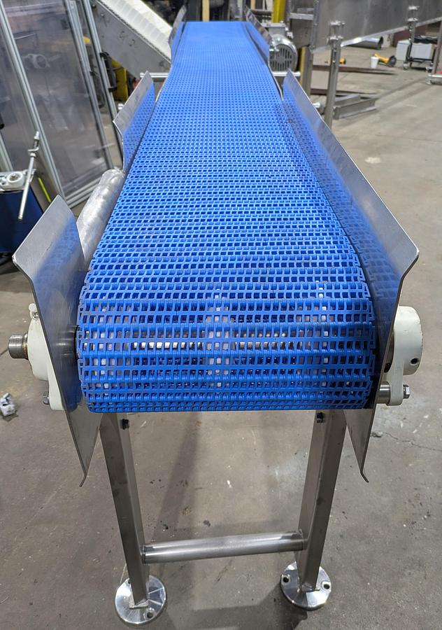 Used stainless steel conveyor 10' long 12" wide