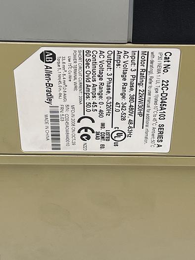Used Allen-Bradley 22C-D045A103 Ser A 