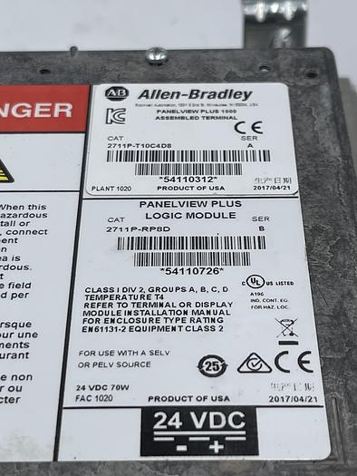 Used ALLEN-BRADLEY 2711P-T10C4D8 Ser A, 2711P-RP8D, 2711P-RDT0C