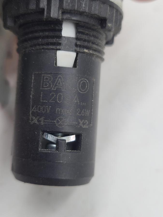 Used BACO L20SA20 Compact Warning light Bulb & Mounting Clip