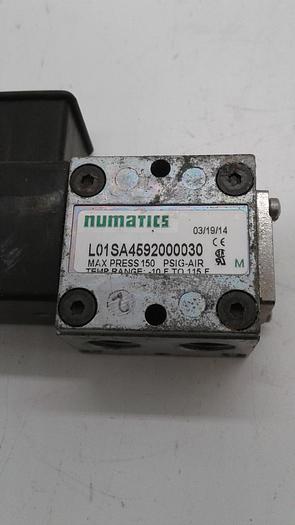Used Numatics L01SA4592000030 Max Press 150 PSIG-AIR