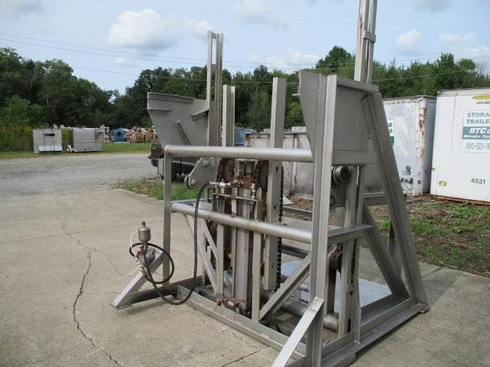 Used RMF Hydraulic Vat Dumper; Md#110, Two-Stage; 8' Dump Height