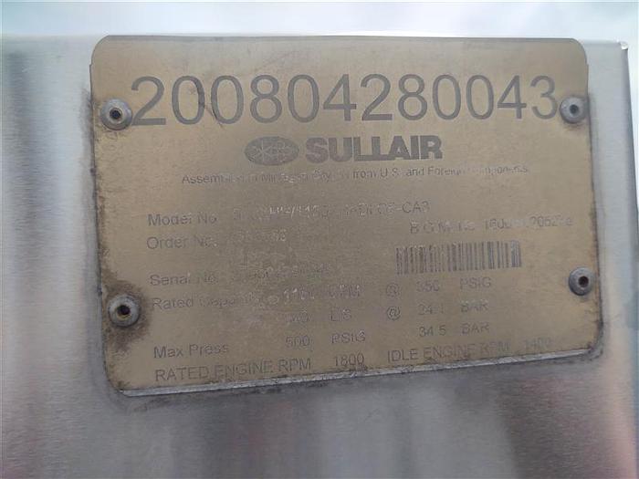 Used 2008 Sullair 900 XHH / 1150 XHDL Air Compressor