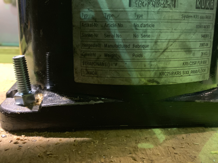 Used KUKA KR 5 SIXX R650 6 AXIS CNC ROBOT