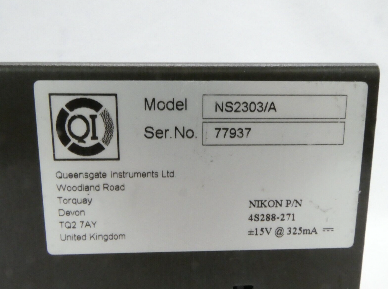 Used Queensgate NS2303/A 3-Channel Position Sensor Unit SDL Nikon 4S588-271 NSR-S307E