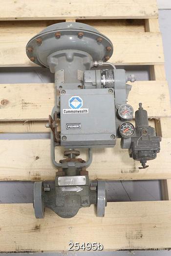 Used Fisher CE Steam Control Valve, 1", Ce Body Style, Nickel-Copper Body, Nickel-Copper Shaft, Nickel-Copper Plug, Nickel-Copper Seat, Class Cl600, Port Size 3/4", Travel 3/4", Type 667 Actuator, Size 30, 3582 Positioner #25495