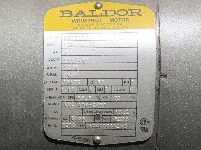 Used Aerzen AMUSA-GLA High Vacuum Blower Pump 12.6  HV with 5 HP Baldor Motor